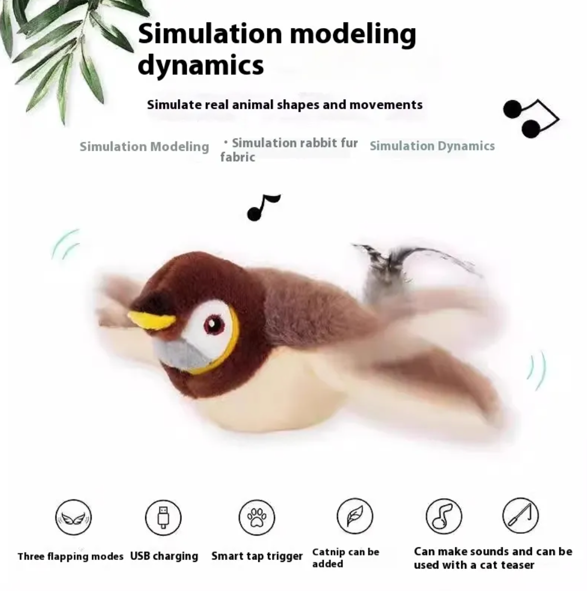 Plush Bird Pet Toy